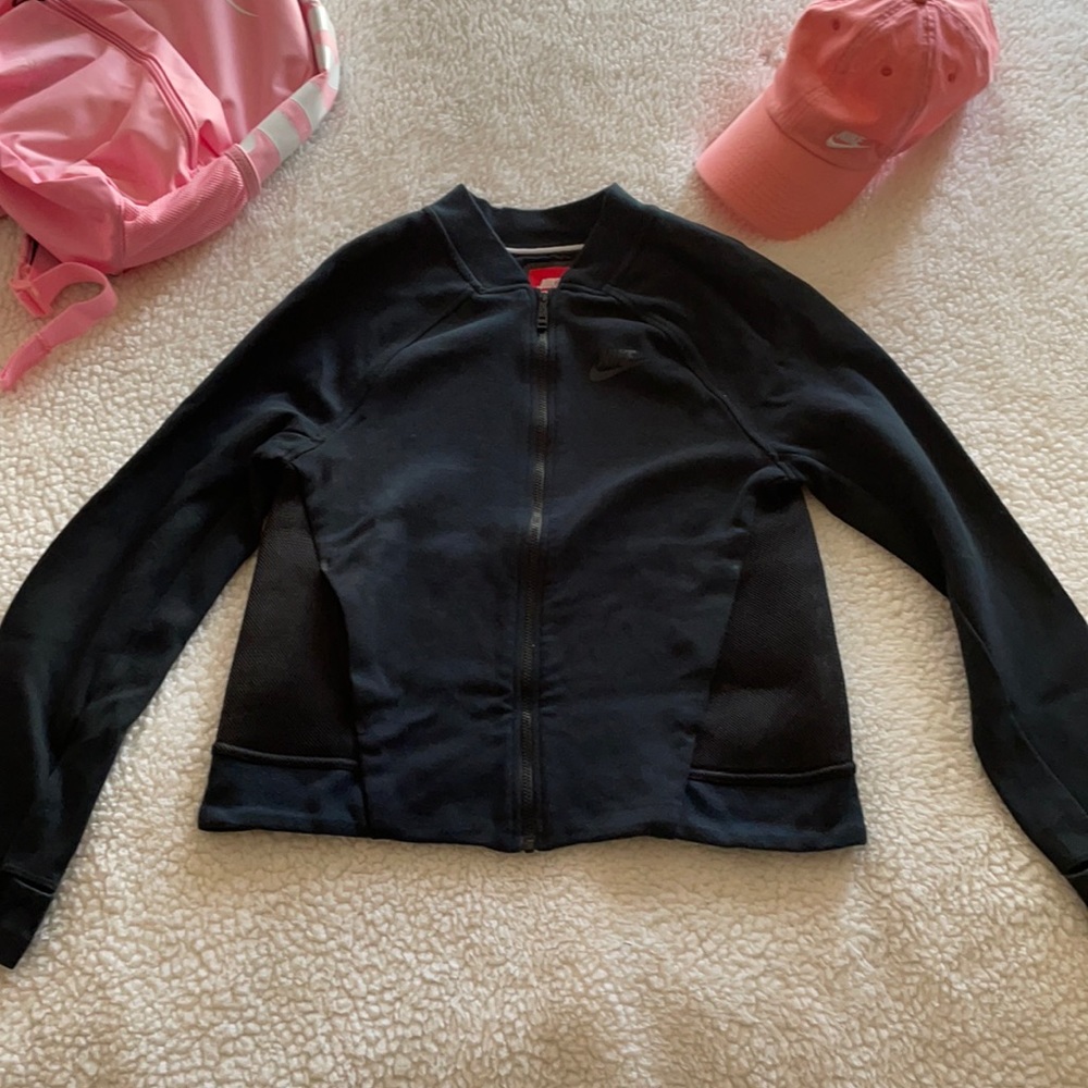 Nike Pro bomber jacket with mesh back and sides